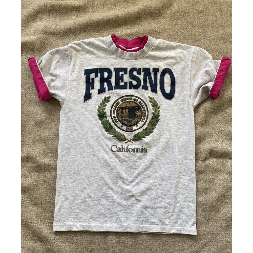 Vintage 90s Fresno Tourist T-shirt Signal Sports Preshrunk Single Stitch Size M